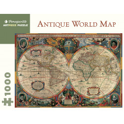1000P Antique World Map