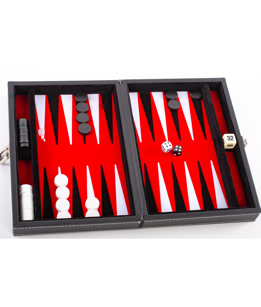 Backgammon Magnétique De Voyage - Plateau 23,5x18 Cm, Pièces Aimantées - Jeu De Stratégie Pour 2 Joueurs