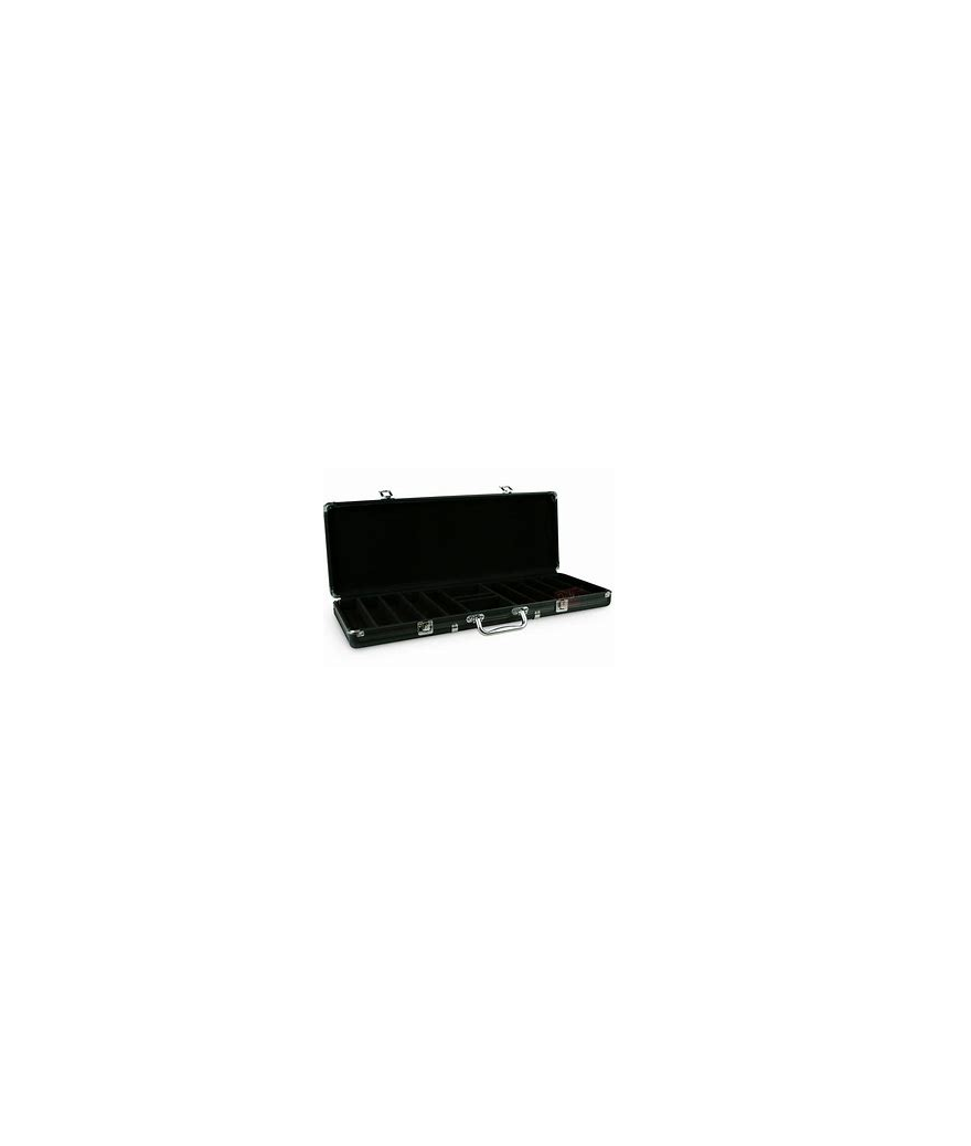 Mallette Aluminium Noir Pour Jetons – Capacité 500 Jetons, 5 Dés, 2 Jeux De Cartes – Coffret De Transport Rigide Et Rembourré