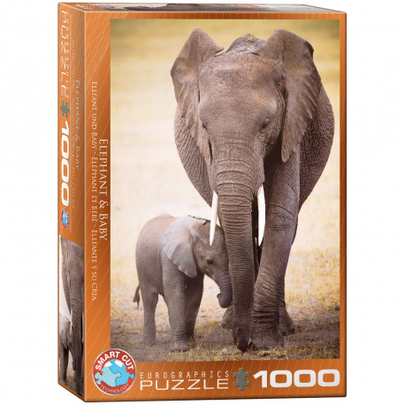 1000P Elephant et son bébé