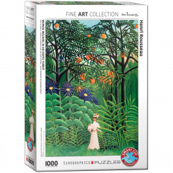 Henri Rousseau - Femme se promenant dans une forêt exotique